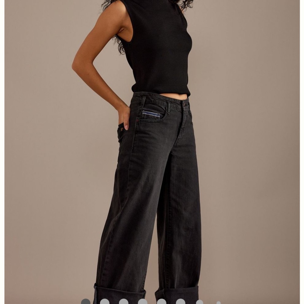 Pilcro Black Straight Leg Jeans